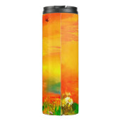 realistische farbige Ölmalerei auf dem Eiffelturm Thermosbecher (Rückseite)