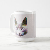 Realistische Farbkatze Kaffeetasse (Vorderseite Links)