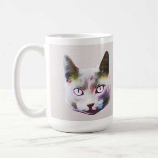 Realistische Farbkatze Kaffeetasse (Links)