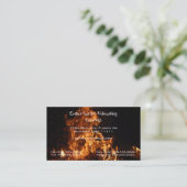 Realistische Flammen-Visitenkarte Visitenkarte (Stehend Vorderseite)