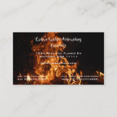 Realistische Flammen-Visitenkarte Visitenkarte (Vorderseite)