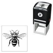 Realistische Fuzzy Honey Bee Permastempel (Beispiel)