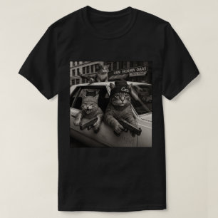 Realistische Gangsta Cat Urban Scene - Trendy Cats T-Shirt