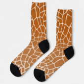 Realistische Giraffe Markings Funny Animal Legs Socken (Linkes Detail)