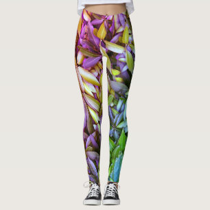 Realistische grüne Blätter Leggings