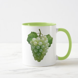 Realistische grüne Weintrauben Tasse