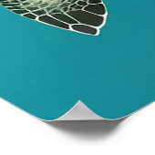 Realistische Grünschildkröte Poster (Ecke)