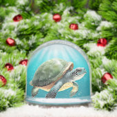 Realistische Grünschildkröte Schneekugeln (Weihnachten)