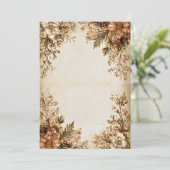 Realistische Holly-Zweigniederlassung auf Cream | Einladung (Stehend Vorderseite)