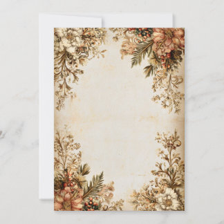 Realistische Holly-Zweigniederlassung auf Cream | Einladung