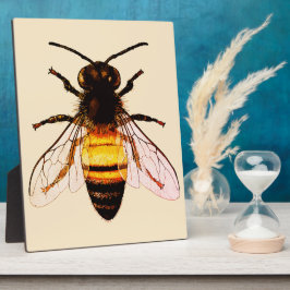 Realistische Honey Bee Art Illustration Fotoplatte