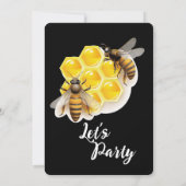 Realistische Honigbiene & Honeycomb Einladung zum (Rückseite)