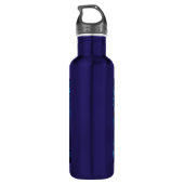 Realistische Hyper-Alien und UFO im Wald Edelstahlflasche (Rückseite)