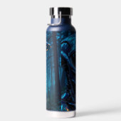 Realistische Hyper-Alien und UFO im Wald Trinkflasche (Rechts)