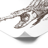Realistische Illustration des Alligators Poster (Ecke)