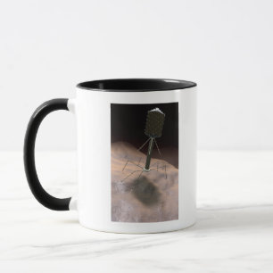Realistische Illustration des Bakteriophages Tasse