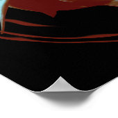 Realistische Illustration | Weißer Hai Poster (Ecke)