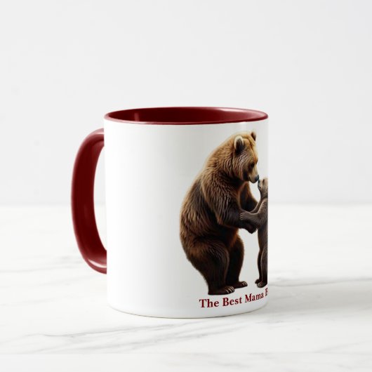Realistische Interaktion zwischen Mama Bear und Cu Tasse (Vorderseite Links)