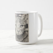 Realistische Katze Zeichnend Tasse (VorderseiteRechts)