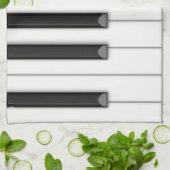 Realistische Klaviertasten Persönliche Musik Geschirrtuch (Gefaltet)