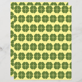 Realistische Kleeblatts Muster auf dem Gelben Scra