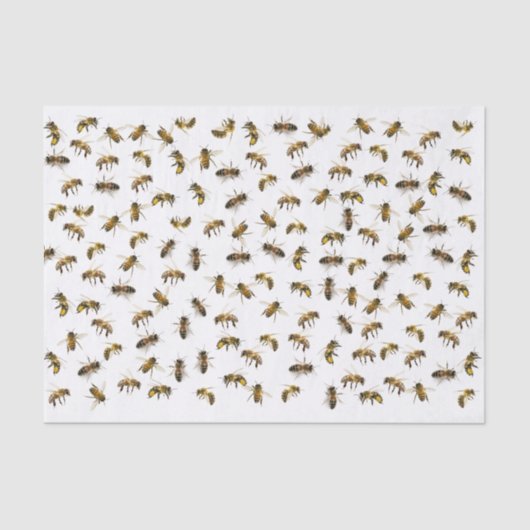 Realistische, lebensgroße Honigbienen Decoupage od Seidenpapier (Vorderseite)