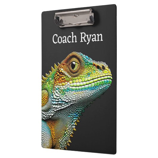 Realistische Lizard Iguana Personalisiert Klemmbrett (Links)