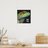 Realistische Lizard Iguana Personalisiert Poster (Küche)