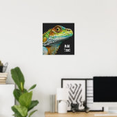 Realistische Lizard Iguana Personalisiert Poster (Heimbüro)
