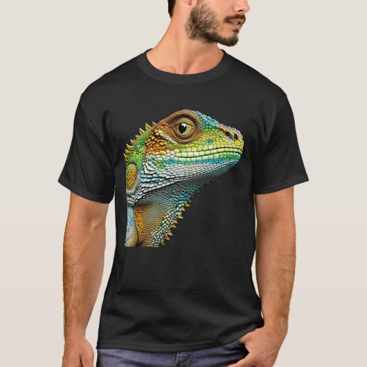 Realistische Lizard Iguana T-Shirt (Vorderseite)