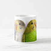 Realistische Malerei der Budgerigars Kaffeetasse (Mittel)