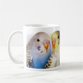 Realistische Malerei der Budgerigars Kaffeetasse (Links)