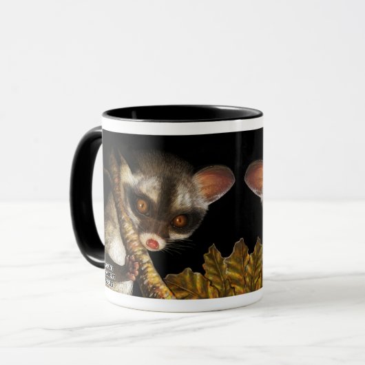 Realistische Malerei der Civetkatze Tasse (Vorderseite Links)