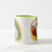 Realistische Malerei des Quäkerpapageien Zweifarbige Tasse (Mittel)