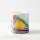Realistische Malerei Gouldian Finks Kaffeetasse (Mittel)