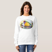 Realistische Malerei Gouldian Finks Sweatshirt (Vorne ganz)