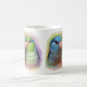 Realistische Malerei pazifischen parrotlet Kaffeetasse (Mittel)