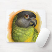 Realistische Malerei Senegal-Papageien Mousepad (Mit Mouse)
