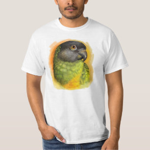 Realistische Malerei Senegal-Papageien T-Shirt
