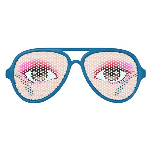 Realistische menschliche Augen mit Eyeshadow Lifel Partybrille (Vorderseite)