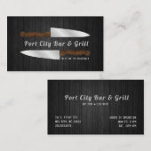 Realistische Messer des Koch Visitenkarte (Vorne/Hinten)