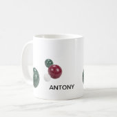 Realistische, moderne Harzbälle von Bocce personal Kaffeetasse (Vorderseite Links)