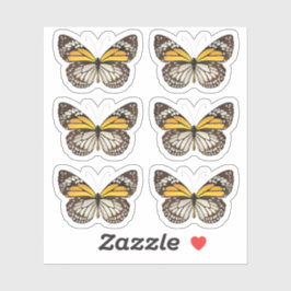 Realistische Monarchschmetterlingsticker-Set Aufkleber