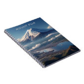 Realistische Mount Fuji Landschaft Japan Reisen Notizblock (Rechte Seite)