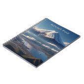 Realistische Mount Fuji Landschaft Japan Reisen Notizblock (Linke Seite)
