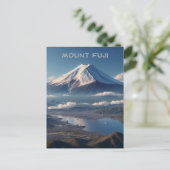 Realistische Mount Fuji Landschaft Japan Reisen Postkarte (Stehend Vorderseite)