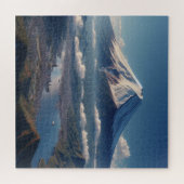 Realistische Mount Fuji Landschaft Japan Reisen Puzzle (Horizontal)