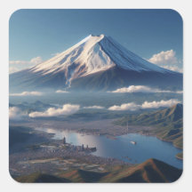 Realistische Mount Fuji Landschaft Japan Reisen