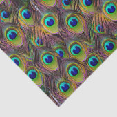 Realistische Peacock Feathers Bohemisch Seidenpapier (Detail)