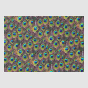 Realistische Peacock Feathers Bohemisch Seidenpapier